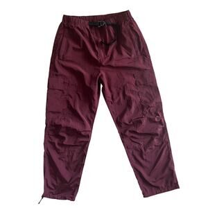 Lacoste Water Repellent Cargo Pants Bordeaux Mens S Relaxed Fit